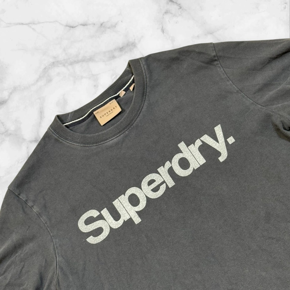 Superdry Mens Graphic T Shirt Los Angeles New York Tokyo Short Sleeve Black Sz L